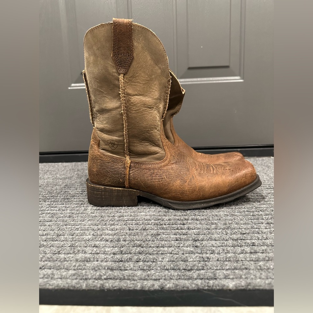 Ariat Men's Two-Tone Brown Leather Western Boots size 11D